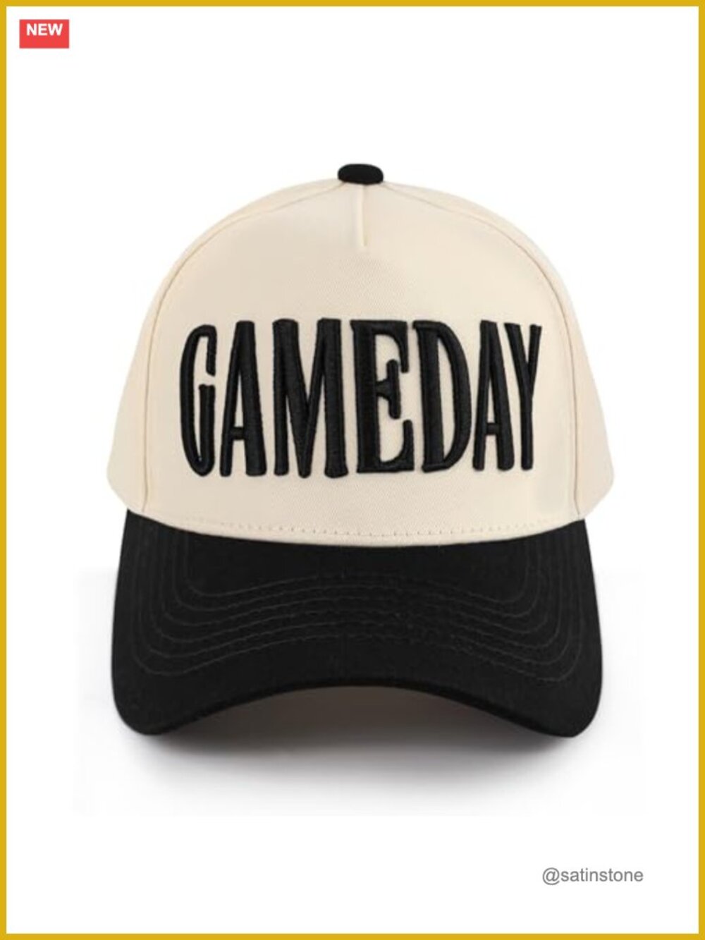Vintage Embroidered Football Gameday Cap - 100% Cotton Adjustable Trucker Hat